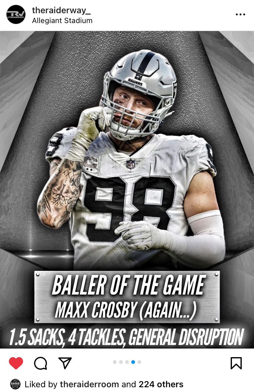 Source: Raiders DE Maxx Crosby Added 20+ Pounds in First NFL Season –  Raiders Beat