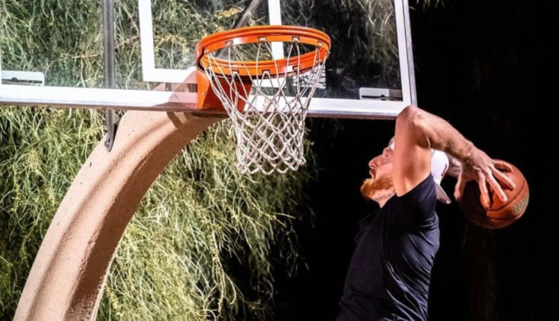 Nick Briz and Maxx Crosby, teamed up for an epic game of basketball in Las Vegas.