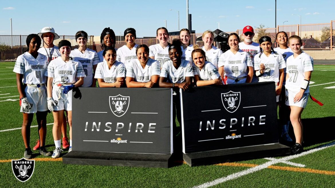 Raiders Support Girls Flag Football in Nevada