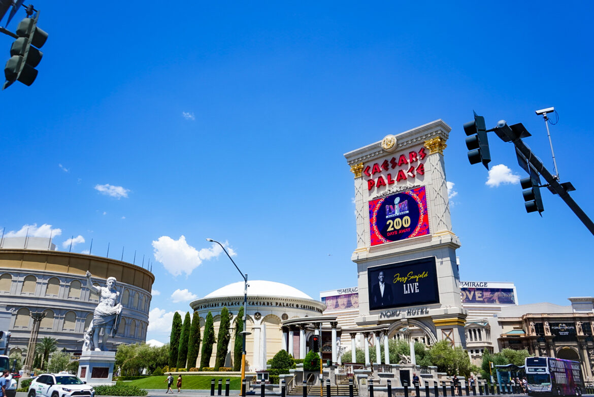 Photos: Super Bowl LVIII graphic featuring the 200-day countdown at Caesars Entertainment properties