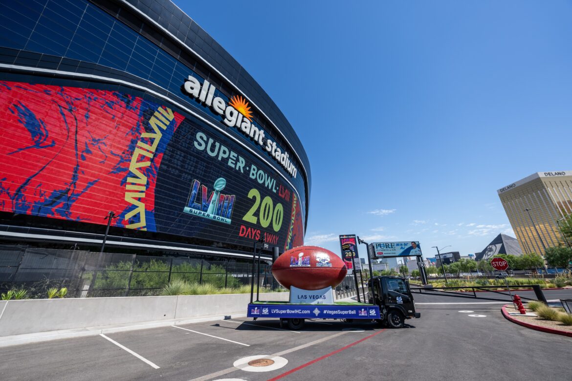 Las Vegas Super Bowl LVIII Host Committee commemorates 200-day countdown to Super Bowl at Allegiant Stadium