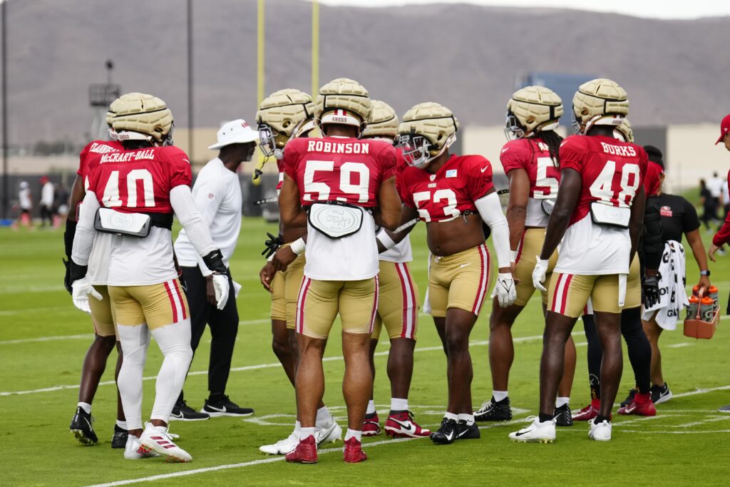 49ers-Raiders Joint Practice, Fred Warner, $9ers, Raiders joint practice, Raiders Training Camp 2023, 49ers joint practice, Vegas sports news, Las Vegas sports news, Google news, Vegas Sports Toda