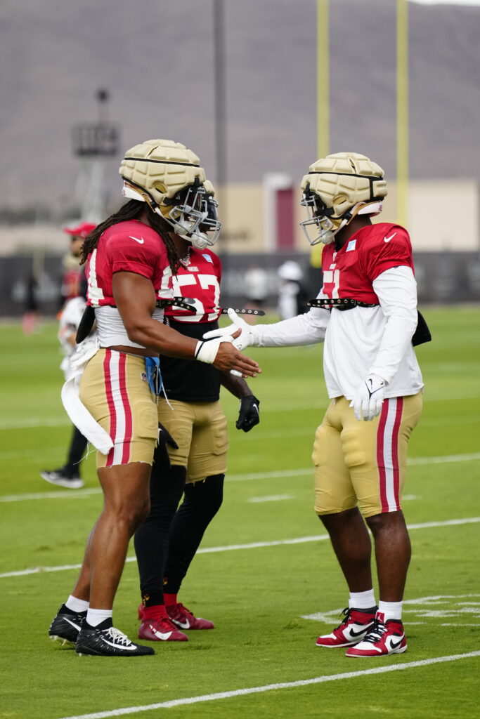 49ers-Raiders Joint Practice, Fred Warner, $9ers, Raiders joint practice, Raiders Training Camp 2023, 49ers joint practice, Vegas sports news, Las Vegas sports news, Google news, Vegas Sports Today, NFL, NFL News,