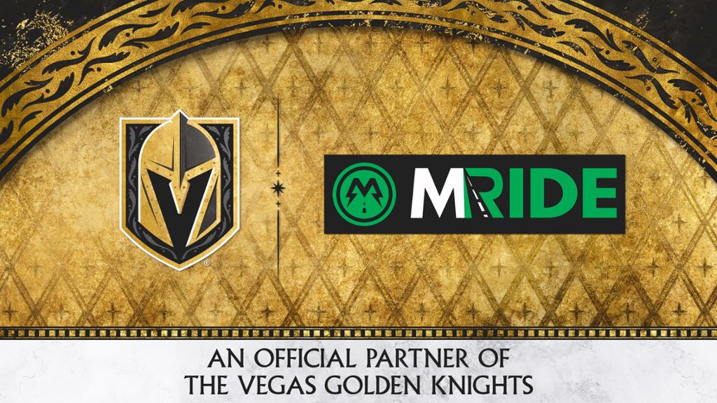 VEGAS GOLDEN KNIGHTS ANNOUNCE OFFICIAL PARTNERSHIP WITH M RIDE