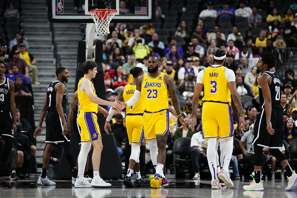 Photos: Brooklyn Nets vs. Los Angeles Lakers at T-Mobile Arena