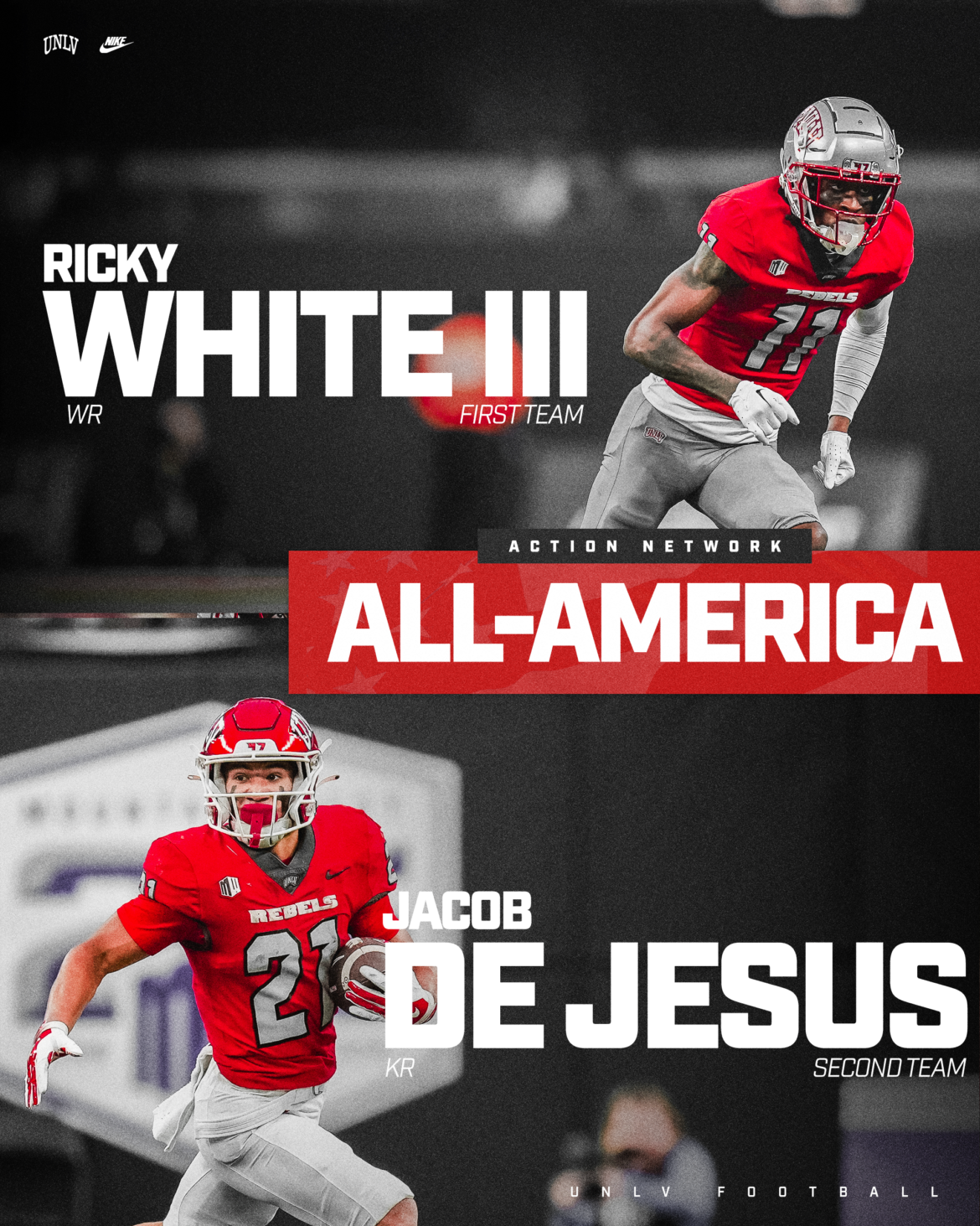 UNLV football’s White, De Jesus named to another All-America squad