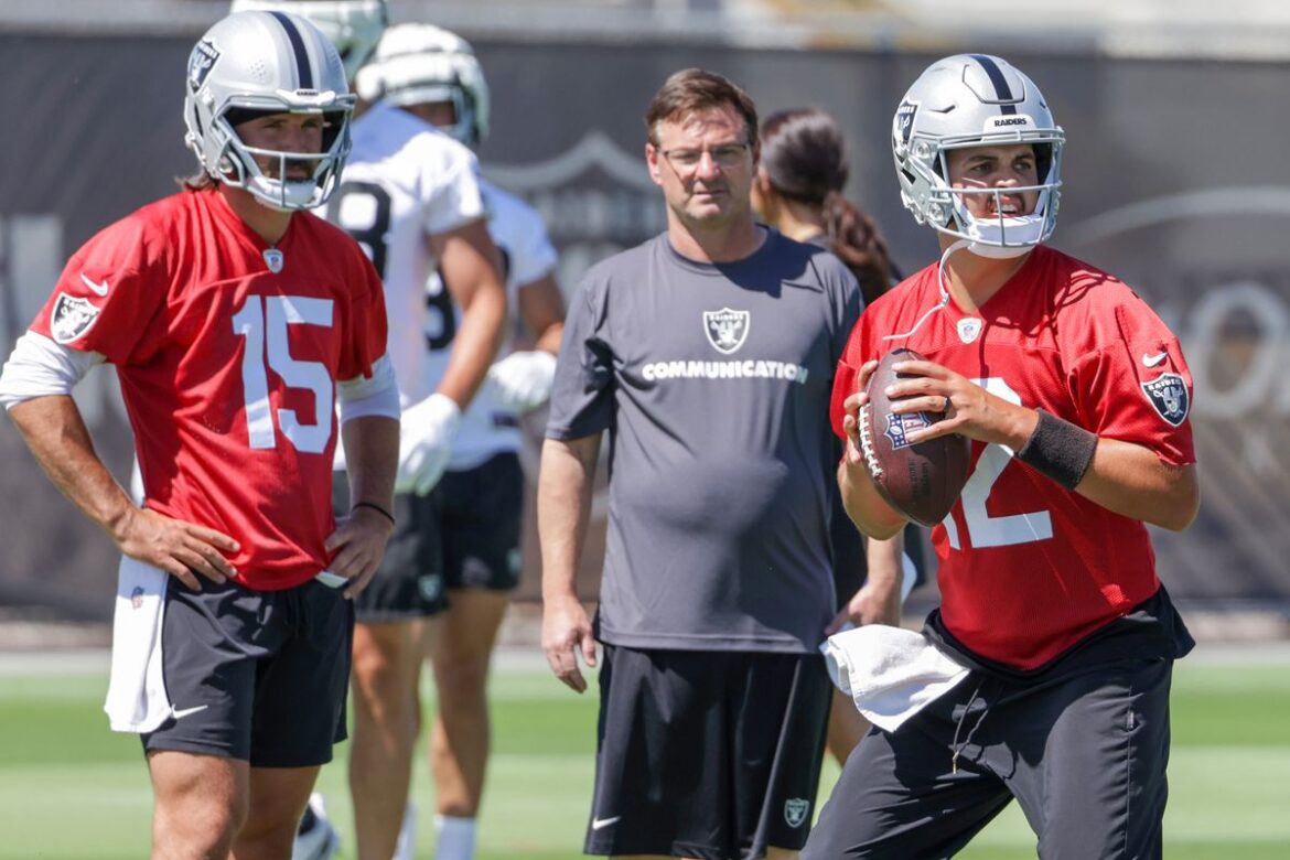 Aidan O’Connell on Raiders’ QB competition:   “Bring out the best.”