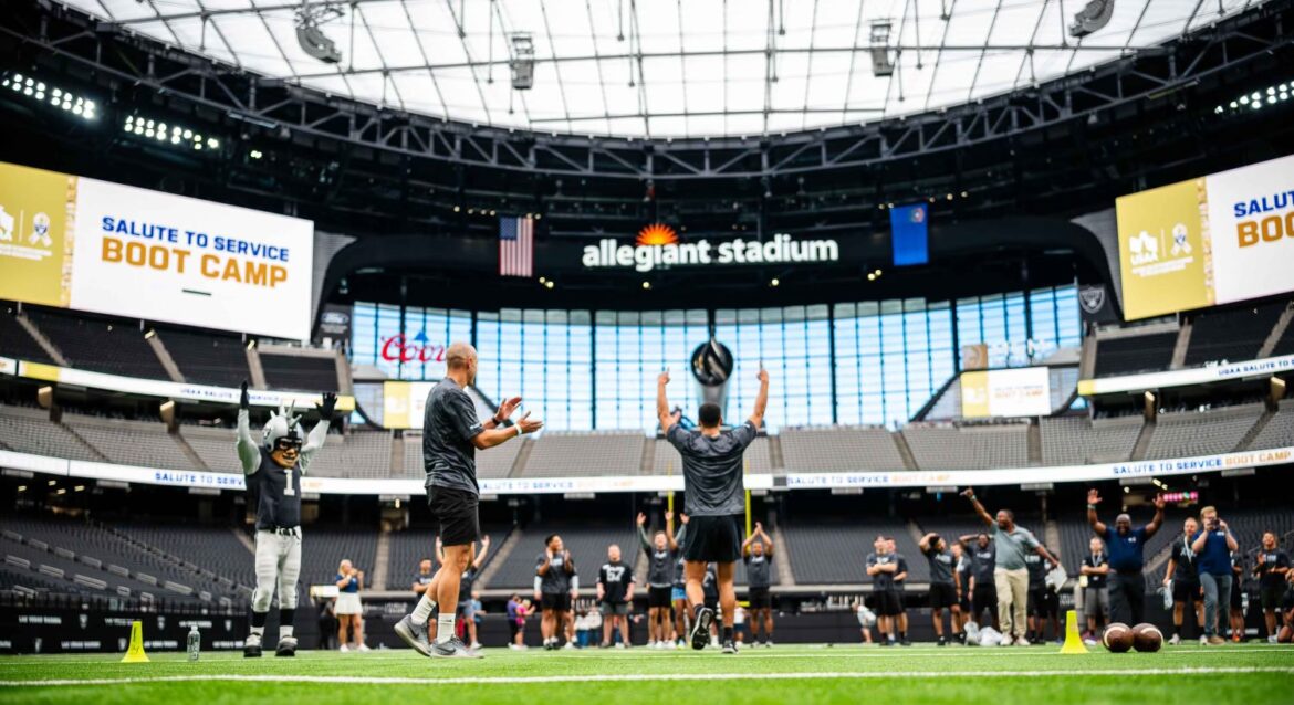 USAA and Las Vegas Raiders Host “Salute to Service” Boot Camp