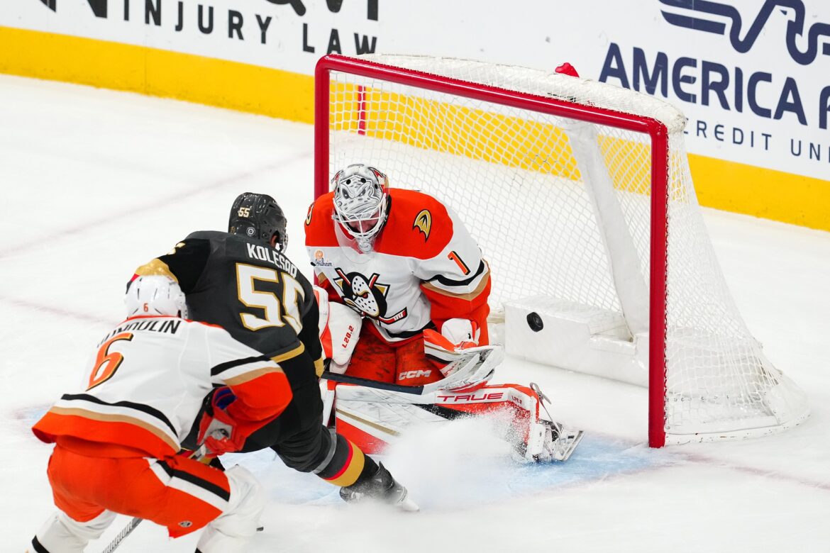 Keegan Kolesar’s two-point night helped VGK complete a season sweep against Pacific division foe