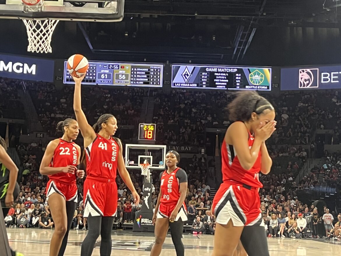 Aces lose third straight game, falling to Seattle 90-83