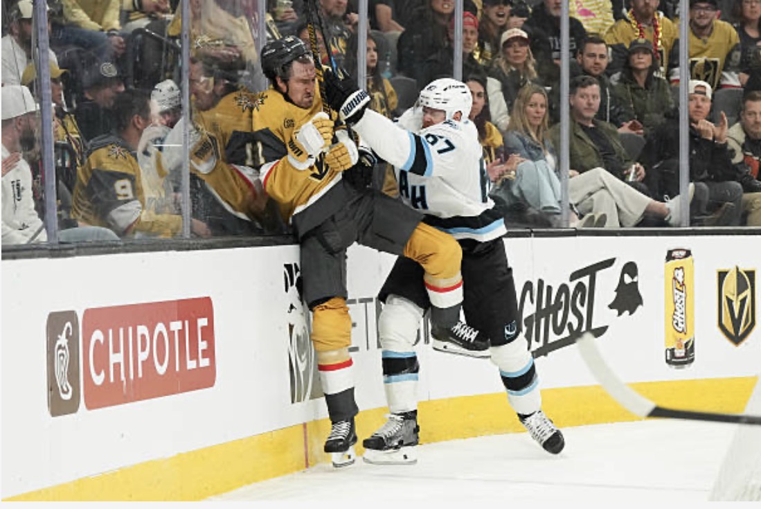 Golden Knights Fall in Game 2 as Mammoth Earn First Playoff Win.