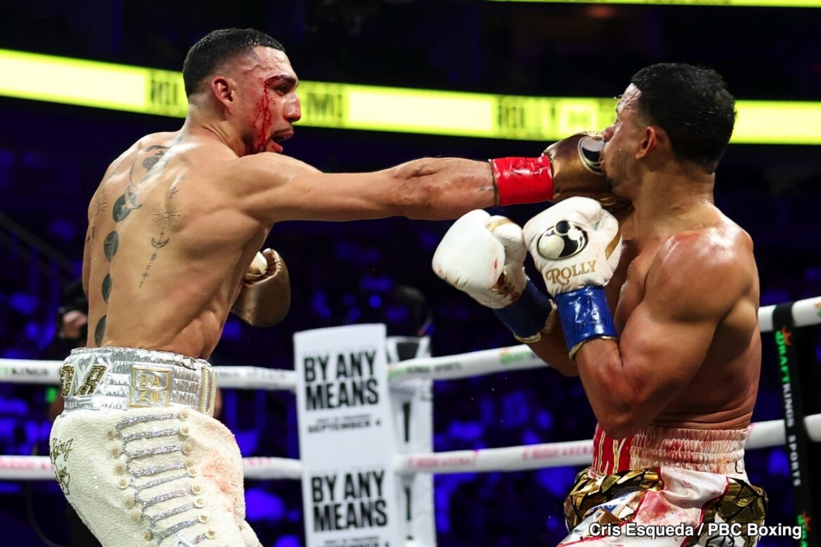 Bloodied Teofimo Lopez beats Rolly Romero, wins WBA welterweight title in war